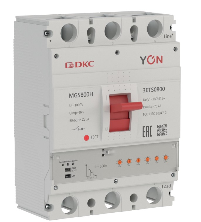 Автоматический выключатель DKC MGS800H-3ETS0800