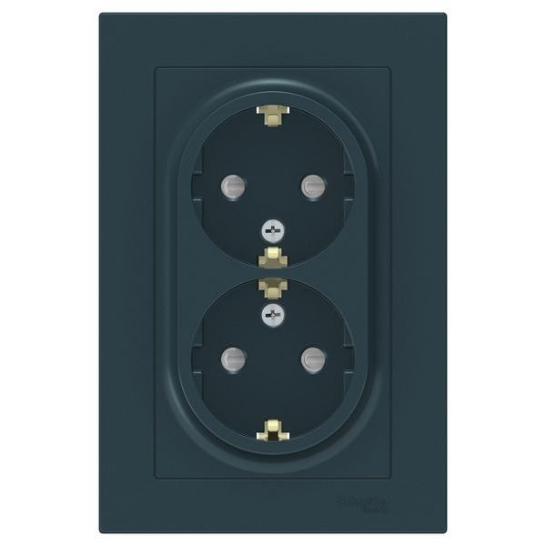Розетка двухместная с заземлением Systeme Electric ATN000826