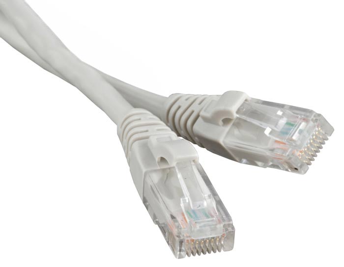 Кабель патч-корд U/UTP 6 кат. 5м Lanmaster LAN6-45-45-5.0-GY