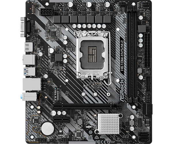 Материнская плата ASRock H610M-HVS/M.2 R2.0, LGA1700, Intel H610, mATX