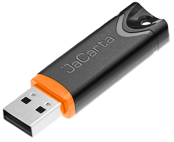 Токен USB Аладдин Р.Д. JaCarta-2 PKI/ГОСТ (XL) Сертификат ФСТЭК России. Сертификат ФСБ России. Исполнение 1