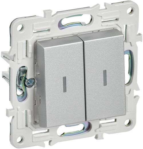 Переключатель двухклавишный IEK SK-V22-1-10-K23