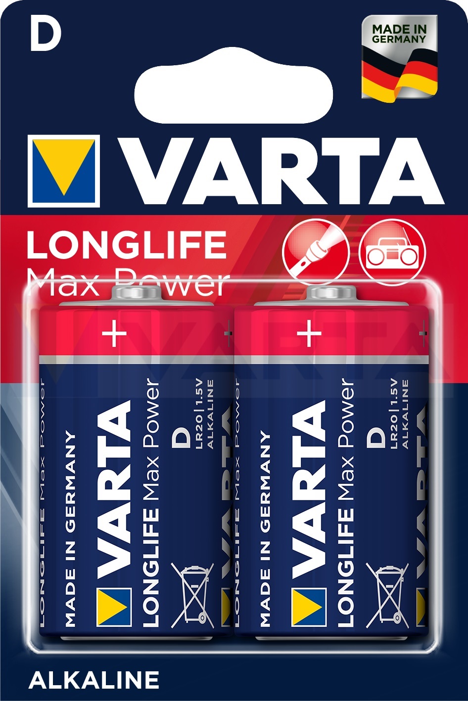 Батарейка Varta LONGLIFE MAX POWER (MAX TECH) LR20 D