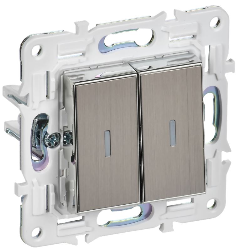 Переключатель двухклавишный IEK SK-V22-1-10-K50