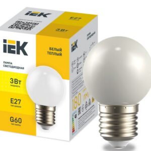 Лампа светодиодная IEK LLE-G60-3-230-WW-E27