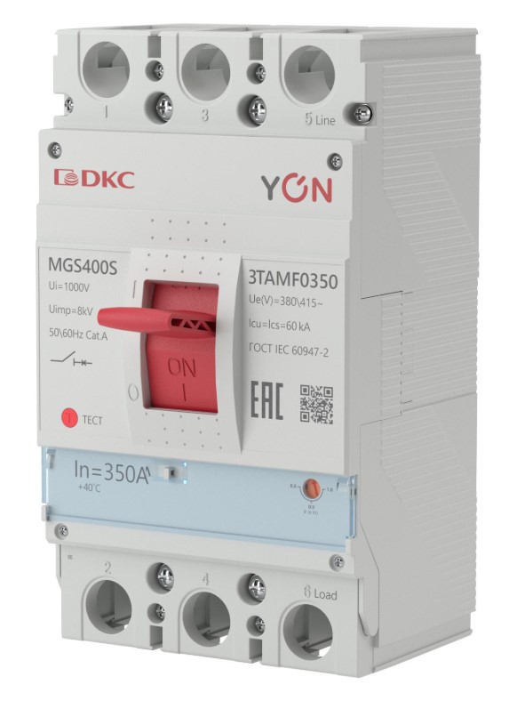 Автоматический выключатель DKC MGS400S-3TAMF0350