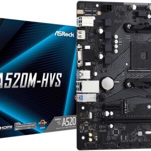 Материнская плата ASRock A520M-HVS, AM4, AMD A520, mATX