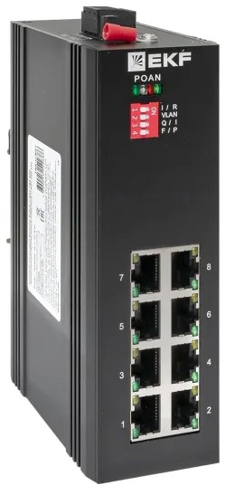 Коммутатор промышленный неуправляемый EKF TSX-U-8GTP