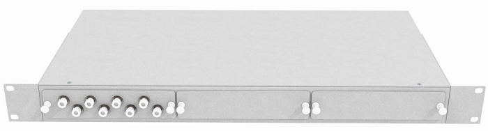 Кросс оптический стоечный TopLAN КРС-Top-1U-08FC/U-OM2-GY