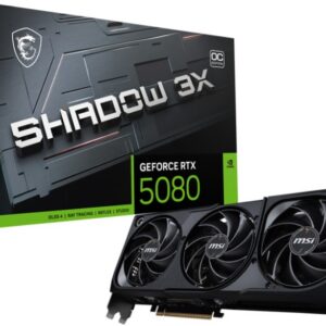 Видеокарта MSI nVidia Geforce RTX 5080, 16 ГБ GDDR7, [RTX 5080 16G SHADOW 3X OC]