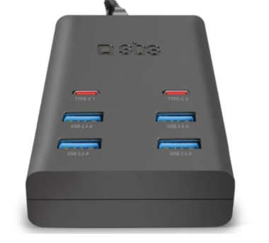 Зарядное устройство сетевое SBS TETR4USB2CPD25WK