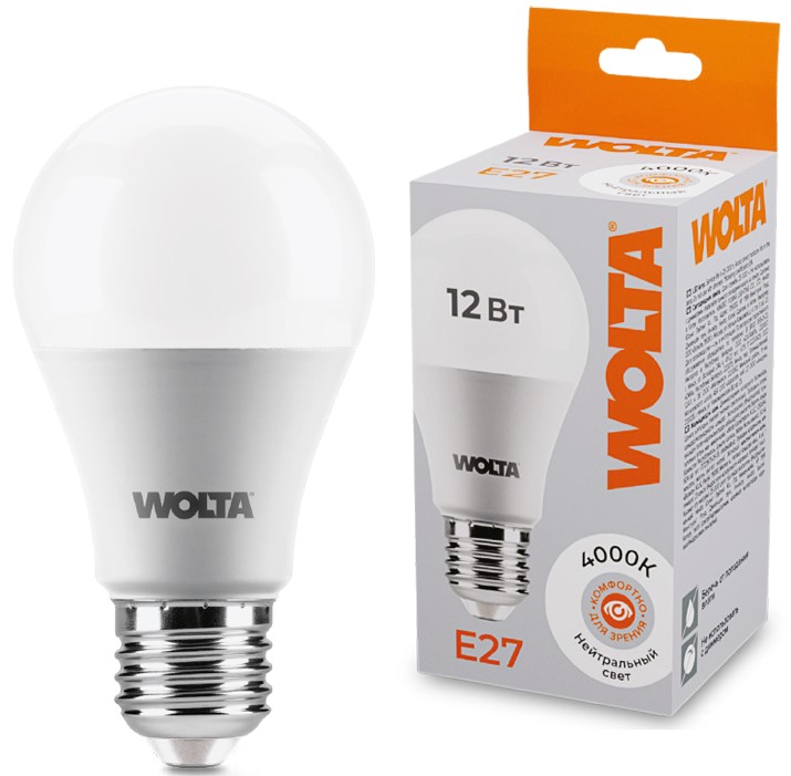 Лампа светодиодная WOLTA 25S60BL12E27
