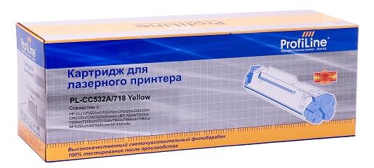 Тонер-картридж ProfiLine PL-CC532A/718 Желтый