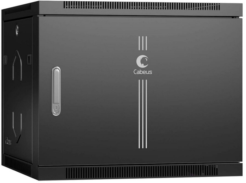 Шкаф настенный 19", 9U Cabeus SH-05F-9U60/60m-BK