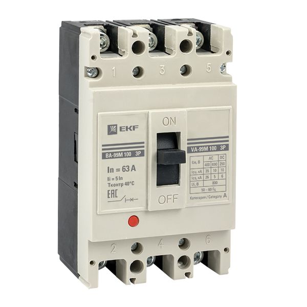 Автоматический выключатель в литом корпусе EKF mccb99-4P5In100-32m