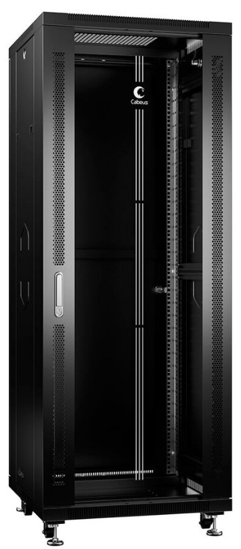 Шкаф напольный 19", 32U Cabeus SH-05C-32U60/100-BK