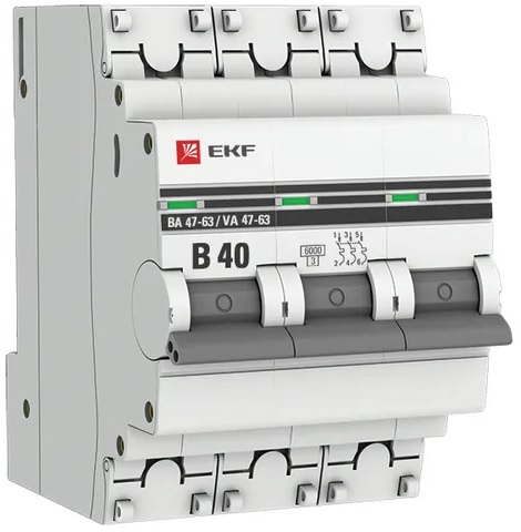 Автоматический выключатель EKF mcb4763-3-40B-pro