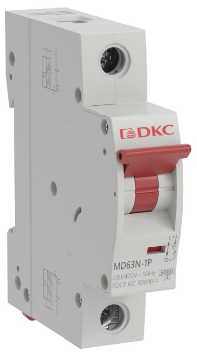 Автоматический выключатель модульный DKC MD63N-1PD10