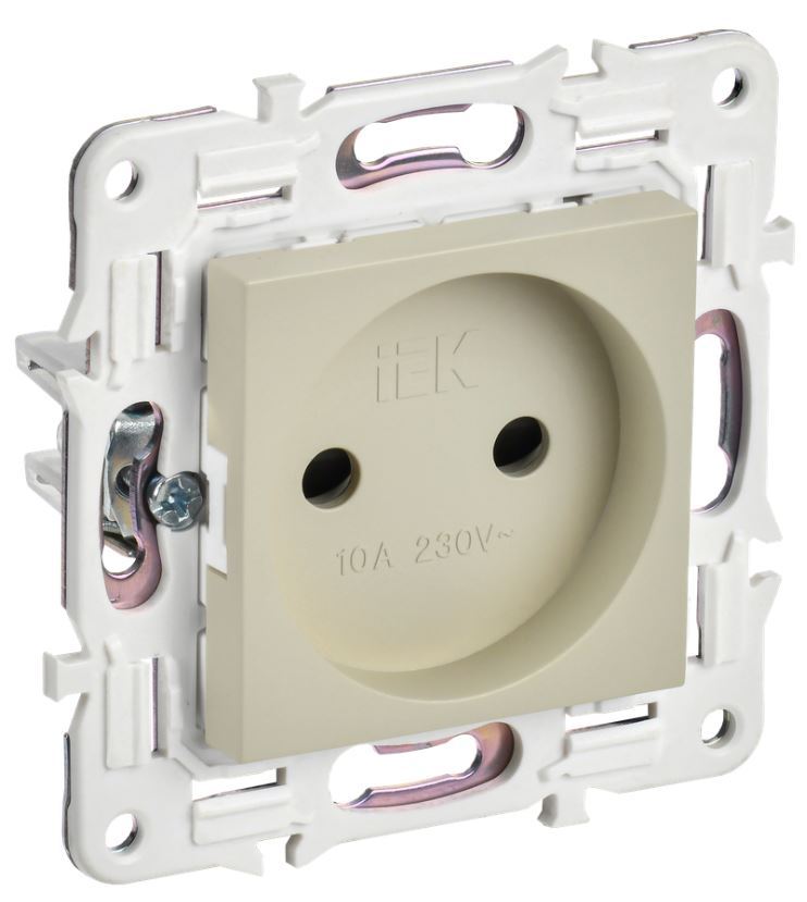 Розетка без заземления IEK SK-R13-10-K10