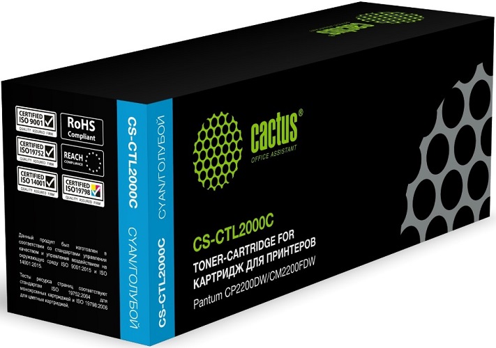Тонер-картридж Cactus CS-CTL2000C Голубой