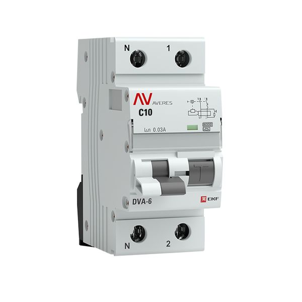 Автомат дифференциальный EKF rcbo6-1pn-10C-30-a-av