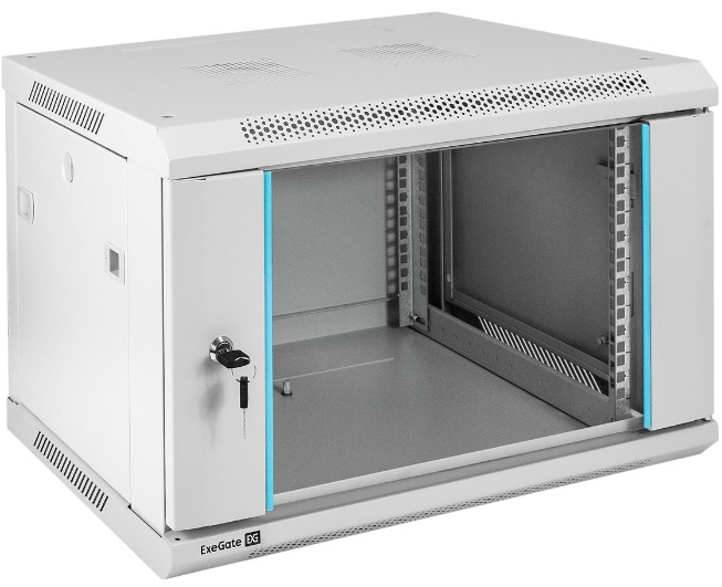 Шкаф настенный 19", 6U Exegate EC-WM-6U.450.G.GREY
