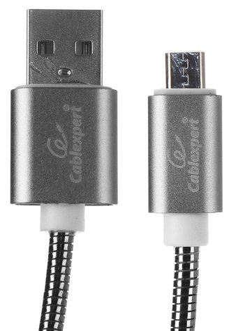 Кабель интерфейсный USB 2.0 Cablexpert CC-G-mUSB02Gy-1.8M