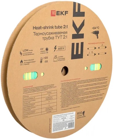 Термоусаживаемая трубка EKF tut-12-yg