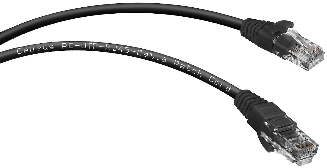 Кабель патч-корд U/UTP 6 кат. 5м Cabeus PC-UTP-RJ45-Cat.6-5m-BK