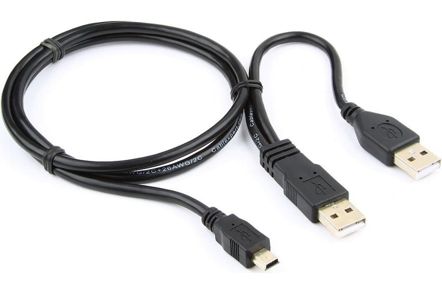 Кабель интерфейсный USB 2.0 Cablexpert 2xAM/miniBM 5P