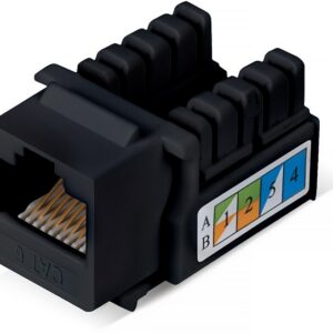 Вставка Cabeus KJ-RJ45-Cat.6-90-BK