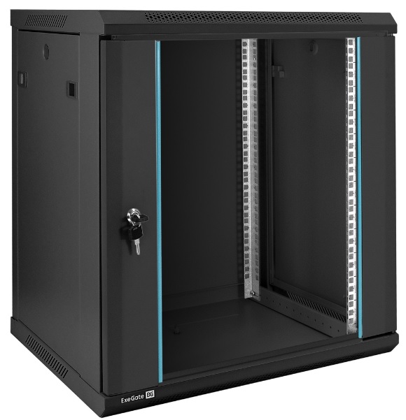 Шкаф настенный 19", 12U Exegate EC-WM-12U.450.G.BLACK
