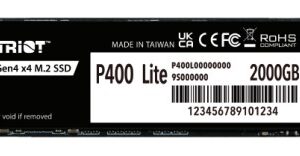 SSD накопитель 2000 ГБ Patriot Memory P400 Lite, PCIe 4.0 x4, [P400LP2KGM28H]