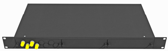 Кросс оптический стоечный TopLAN КРС-Top-1U-04ST/U-OM2-BK