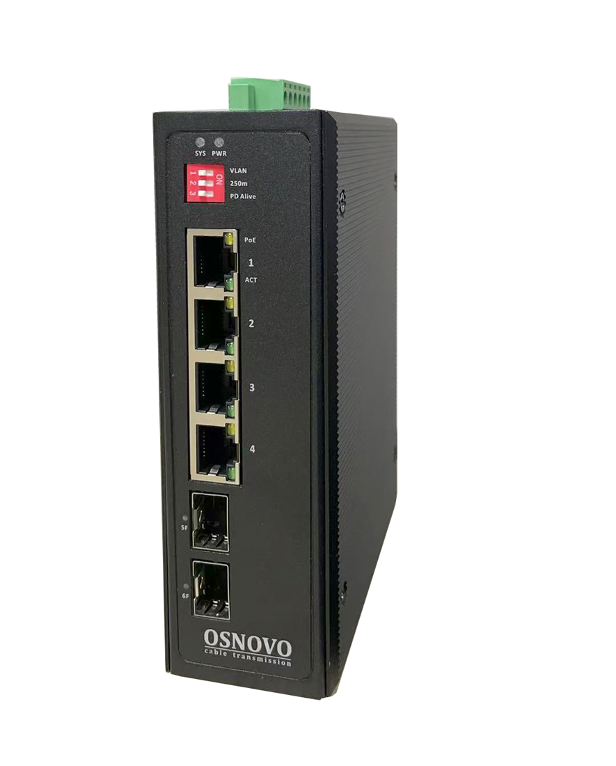 Коммутатор OSNOVO SW-80402-I(port 60W,240W)