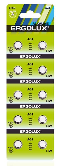 Батарейка ERGOLUX AG1-BP10