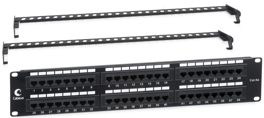 Патч-панель Cabeus PL-48-Cat.6A-Dual