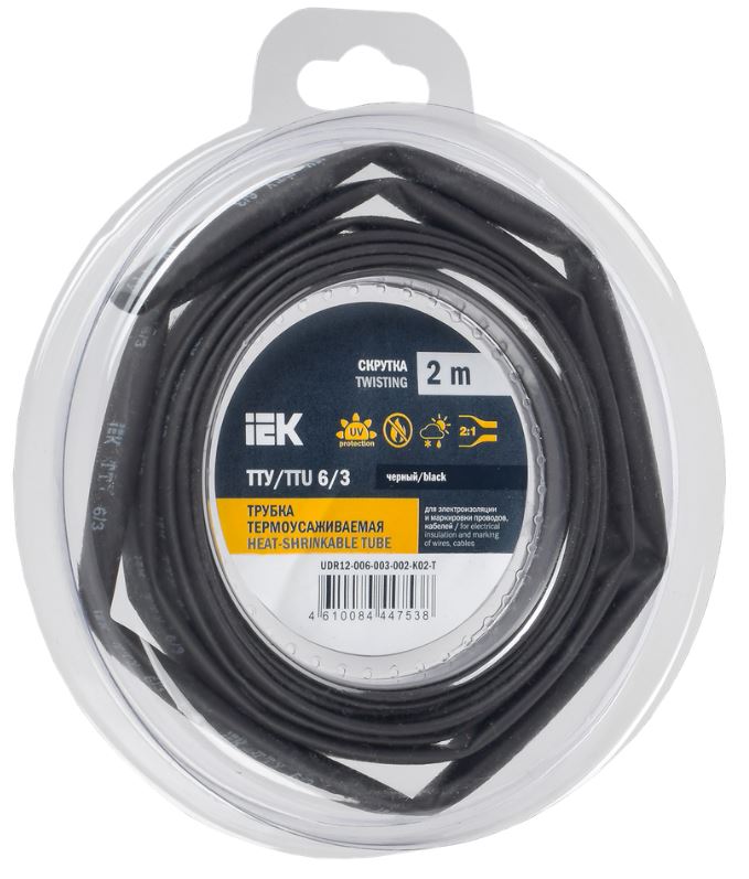 Трубка термоусадочная IEK UDR12-006-003-002-K02-T