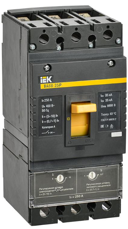 Автоматический выключатель в литом корпусе IEK SVAR30-3-0250