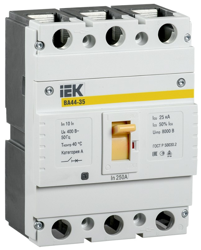 Автоматический выключатель в литом корпусе IEK SVA4410-3-0250