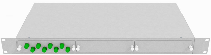 Кросс оптический стоечный TopLAN КРС-Top-1U-08FC/A-OS2-GY