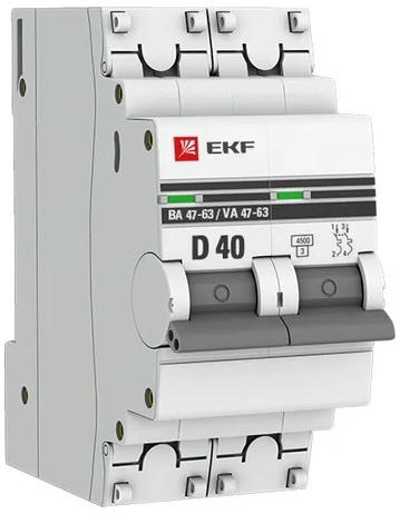 Автоматический выключатель EKF mcb4763-2-40D-pro
