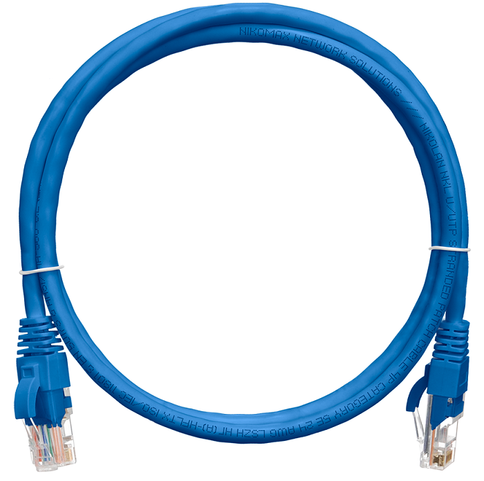 Кабель патч-корд U/UTP 5e кат. 0.15м NikoMax NMC-PC4UD55B-001-BL