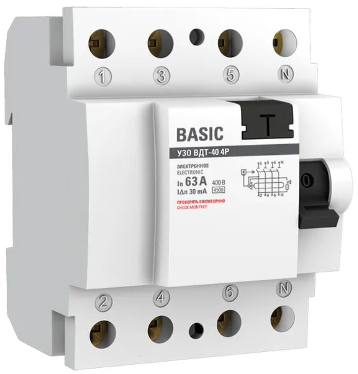 УЗО EKF elcb-4-63-30e-sim