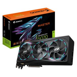 Видеокарта GIGABYTE nVidia GeForce RTX 5070, 12 ГБ GDDR7, [GV-N5070AORUS M-12GD]