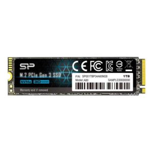 SSD накопитель 1000 ГБ Silicon Power SP001TBP34A60M28, PCIe 3.0, [SP001TBP34A60M28]