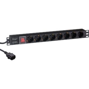 Блок розеток Exegate ServerPro PDU-19H806 Al-8S-C14-3CU-SW