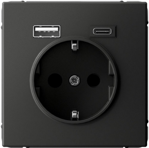 Розетка с заземлением с 2 USB Systeme Electric GAL001432