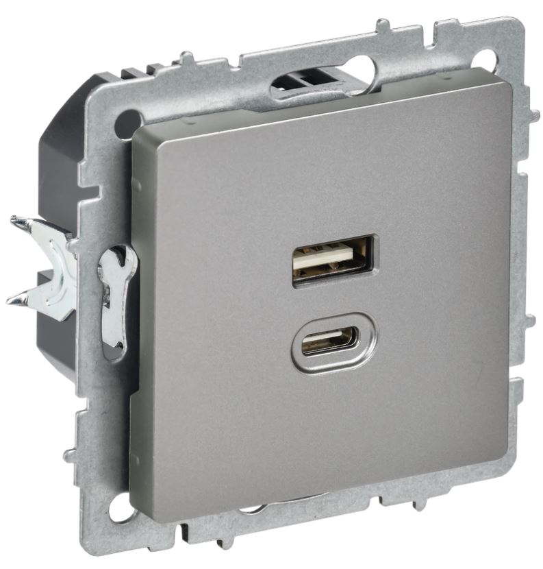 Розетка USB IEK BR-U22-045-K46