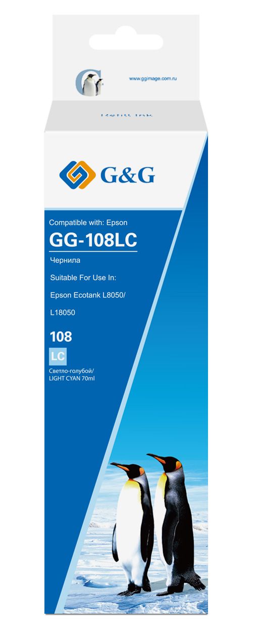Тонер-картридж G&G GG-108LC Светло-голубой